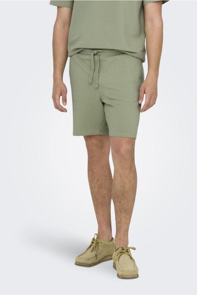 ONSKIAN LIFE REG SEERSUCKER SHORTS 22029752 Seagrass